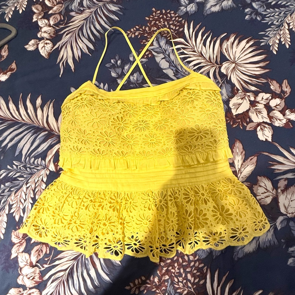 J. Crew Lace Peplum top
